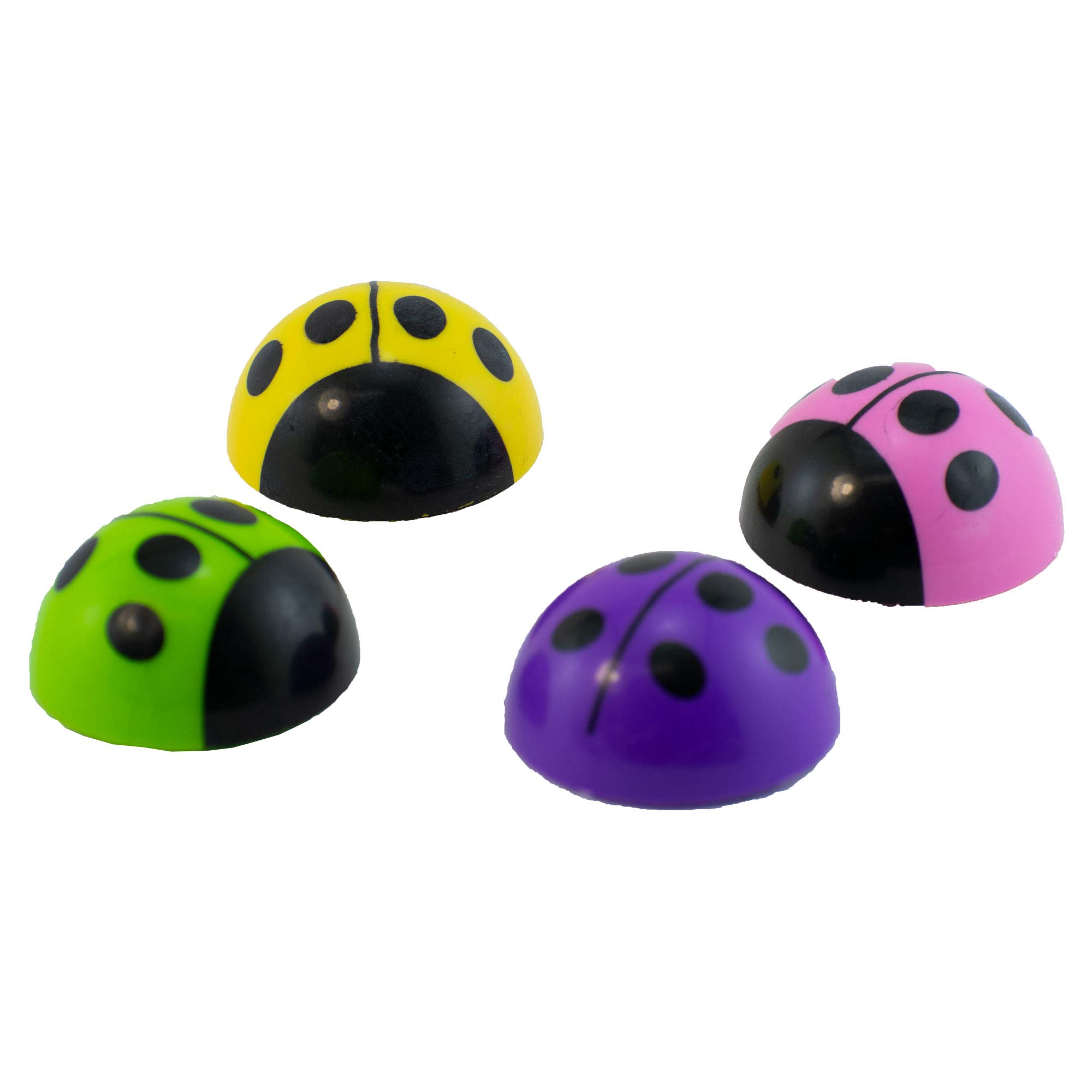 Ladybug Pull Back Racer Assortment - (24) Pieces - Assorted Bright Colors - for Kids, Boys and Girls, Party Favors, Goodie Bags, Carnival Prizes