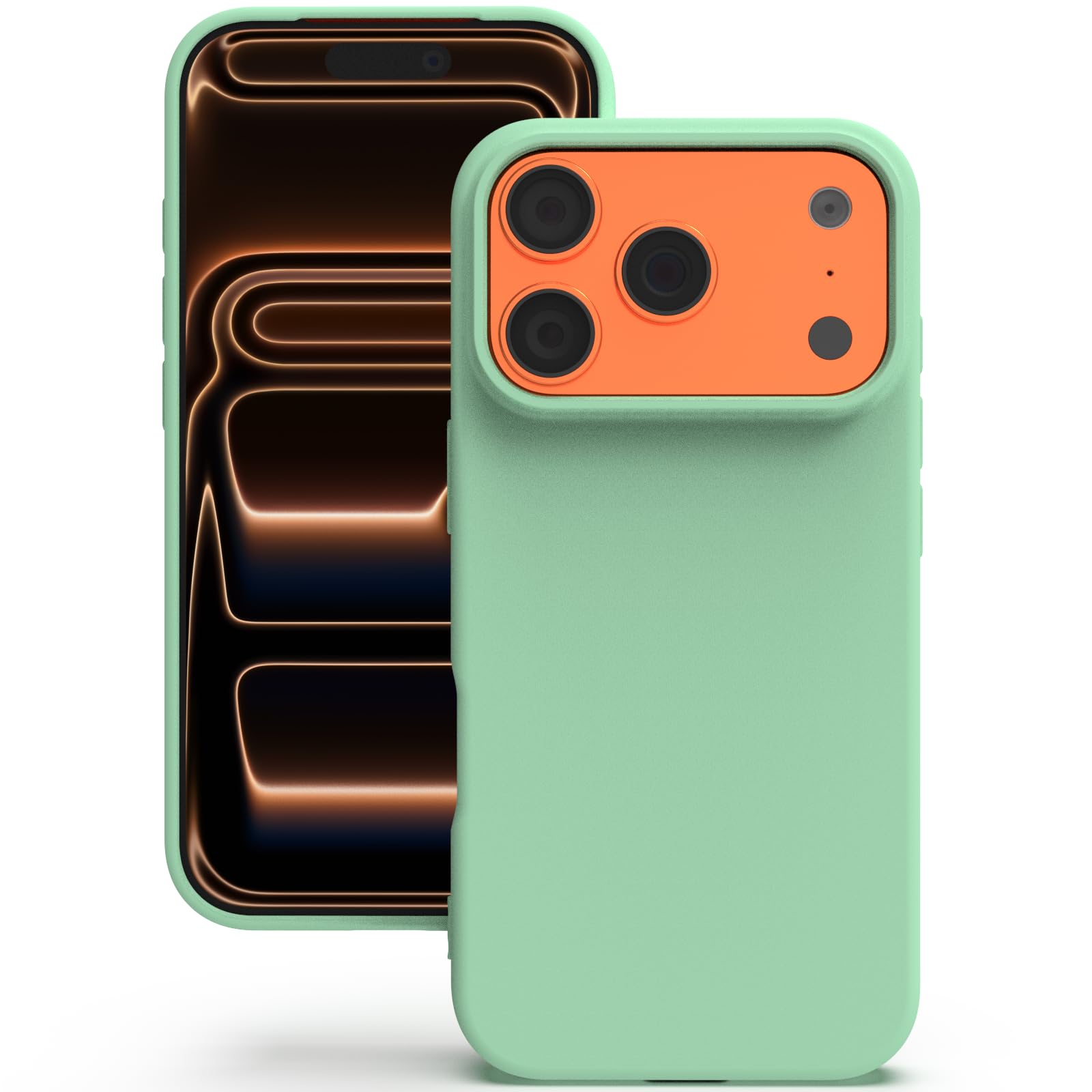 YATWIN Silicone Case for iPhone 17 Pro Max, Soft-Touch, Shockproof, DustProof, Antiskid Phone Cover for Apple iPhone 17 Pro Max - Light Cyan