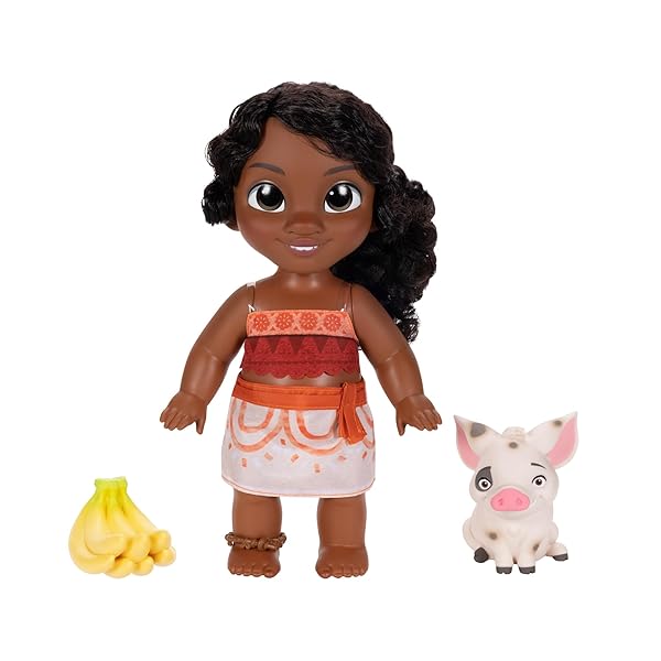 Disney Moana 2 Little Sis Simea Doll & Pua Figure - Doll Playset for Girls Officially Licensed, Makes Great Birthday Gift, Gift for Girls and Boys