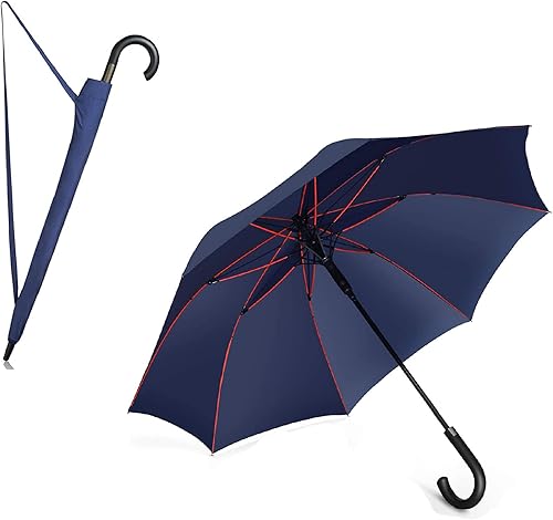 Z ZAFFIRO Paraguas con asa, versiones clásicas y de protección UV, paraguas grande a prueba de viento, paraguas de golf de apertura automática para