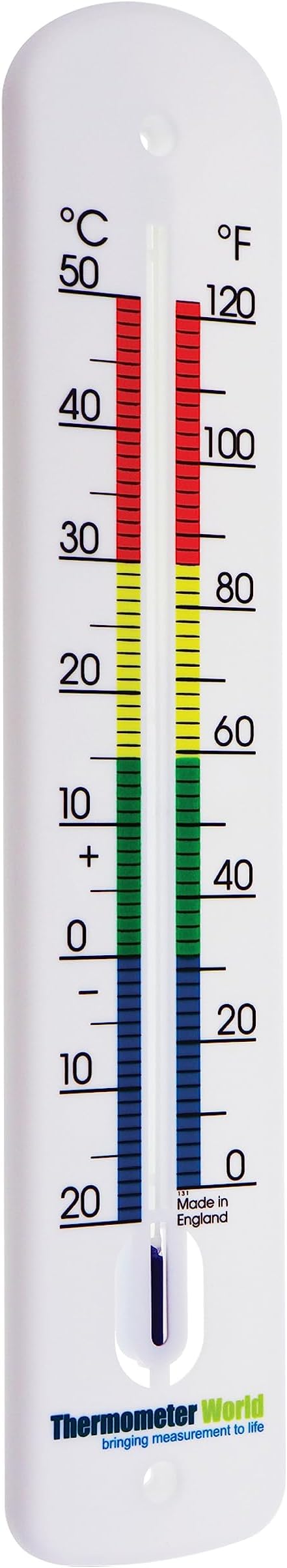 Large Outdoor Thermometer for Patio and Outside Garden 15 Inch - Outside Thermometer Easy to Read with Large Numbers and Coloured Zones Outdoor Temperature Gauge Garden Greenhouse