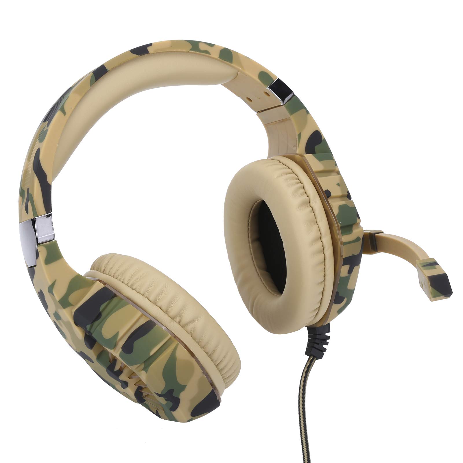 SIXRUN Przewodowy Zestaw Słuchawkowy do Gier, USB 7.1 Surround Sound,