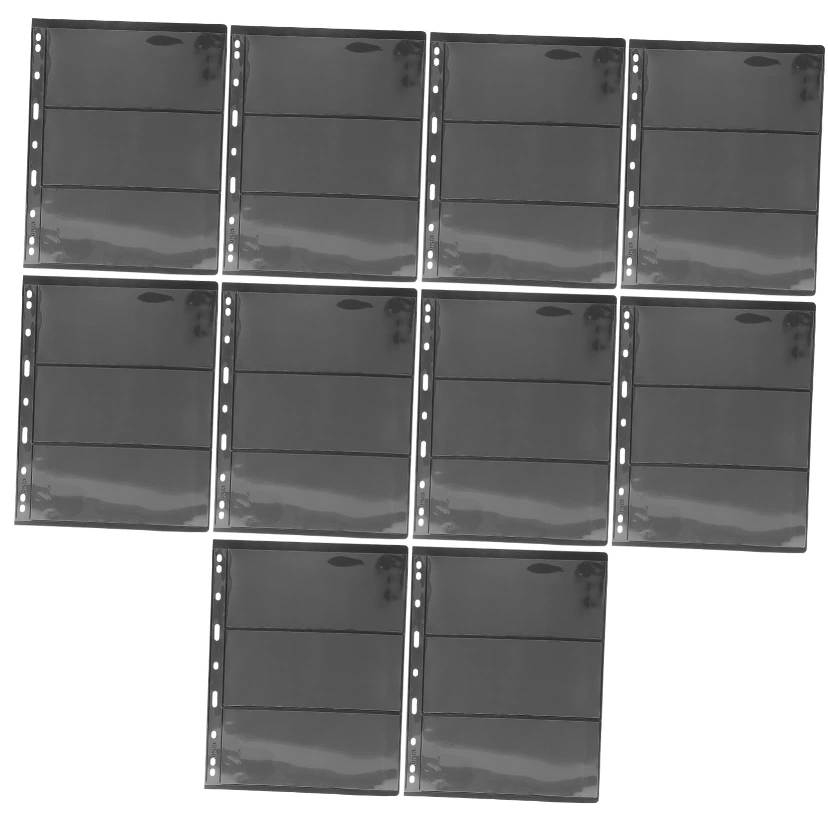VILLCASE 20 fogli Album per Francobolli Trasparente PVC Doppia Faccia Raccoglitore Mobili per Francobolli Carte e Protezione Riutilizzabile e Leggera per Collezionisti