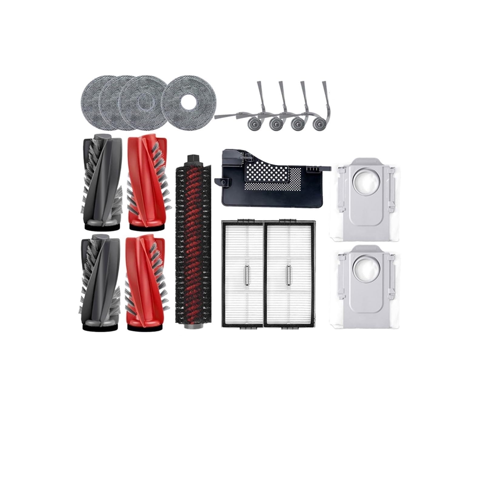 Accesorios for Robot aspirador, cepillo principal, cepillo lateral, filtro HEPA, paños de fregona, bolsa de polvo, piezas de repuesto, Compatible con Roborock,Saros 20(SET5)