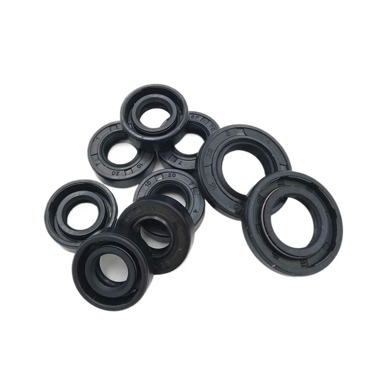LEOTNNDQ Framework Oil Seal 5Pcs ID 10mm 11mm OD 4-30mm Thickness 4-10mm Nitrile Butadiene Rubber Gasket Sealing Rings(OD 17.5mm)