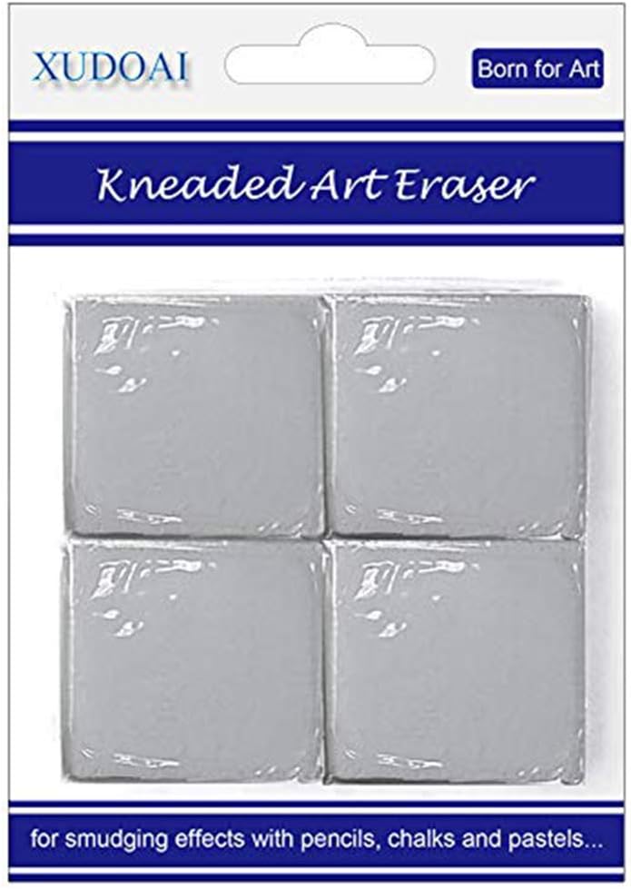 Kneaded Art Eraser, XUDOAI Soft Durable Putty Rubber, Kneadable Rubber Eraser Set