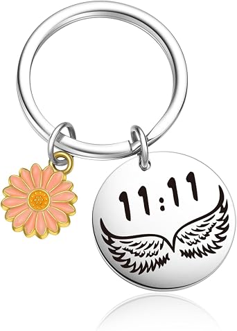 11 11 Jewelry Numbers 1111 Keychain Wishing Keychain For Bestie Grandson Graduation Jewelry