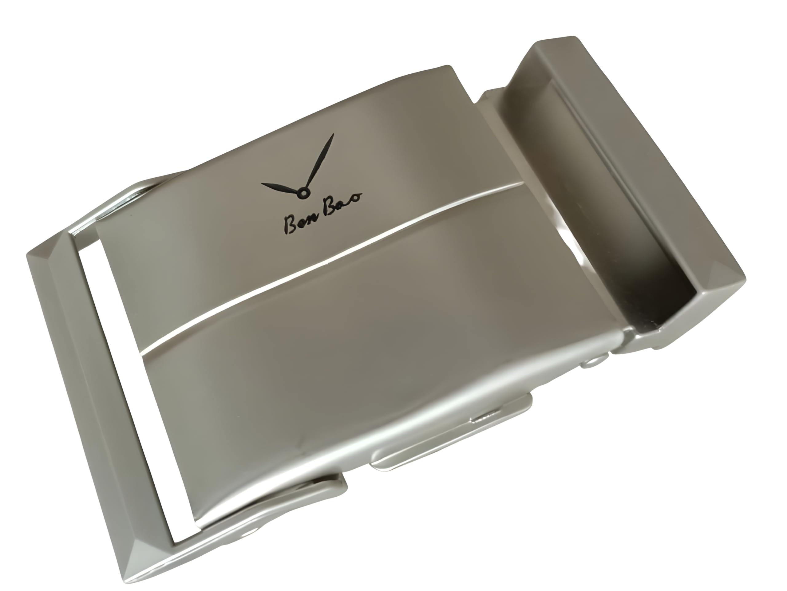 Men's Auto-Lock Reversible Belt Buckle Only, 40 mm width (1.57inch), Metal Classic Style Formal Casual Business Jeans Party Everyday wear Silver Grey