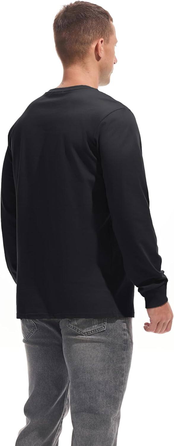 VEIISAR Men's Heavy Weight Crew Neck T-Shirt Mens Premium Cotton Tee - Pre Shrunk S-3XL - Image 2