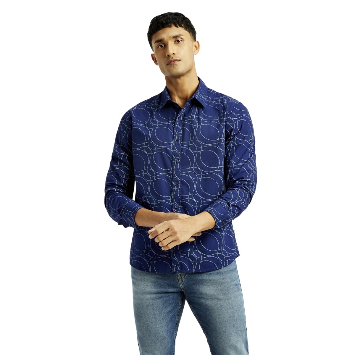 levi's Men's Slim Fit Shirt (0066P-0006_Blue-picture-24