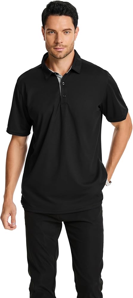 Amazon.com: LEQILA 3 Pack Mens Polo Shirts Short Sleeve Dry Fit