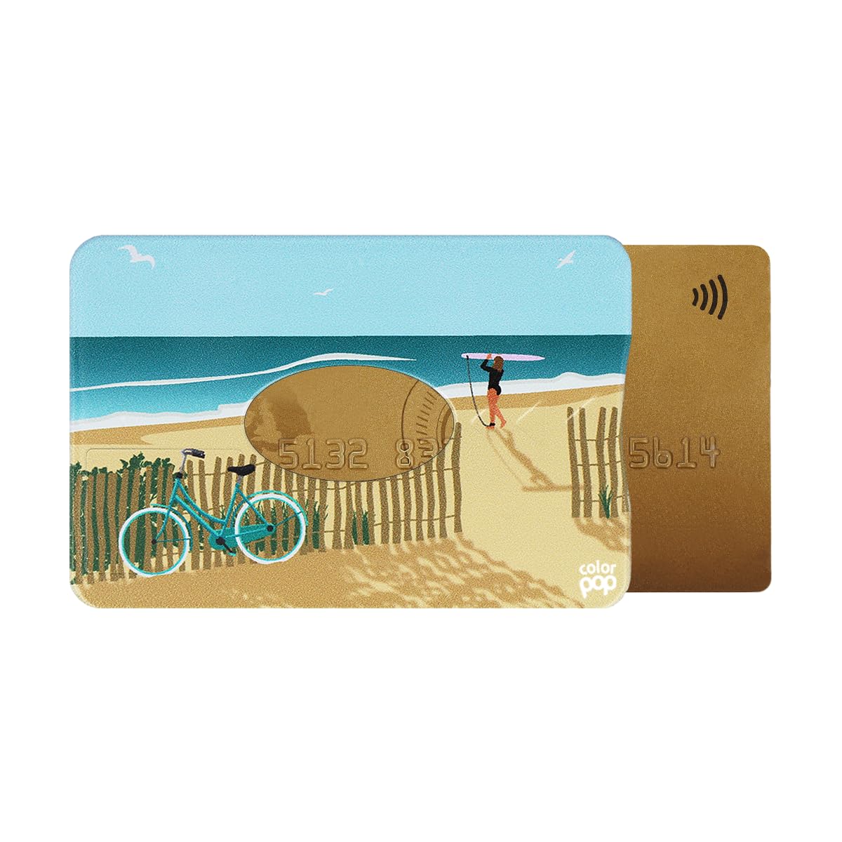 Color Pop Rigid Card Holder (1) Anti-RFID Collection Aquitaine – Made in France – Aquitaine Collection – PVC – Credit Card Protection – 6 x 9.2 cm, Black Rugby Print, 6 x