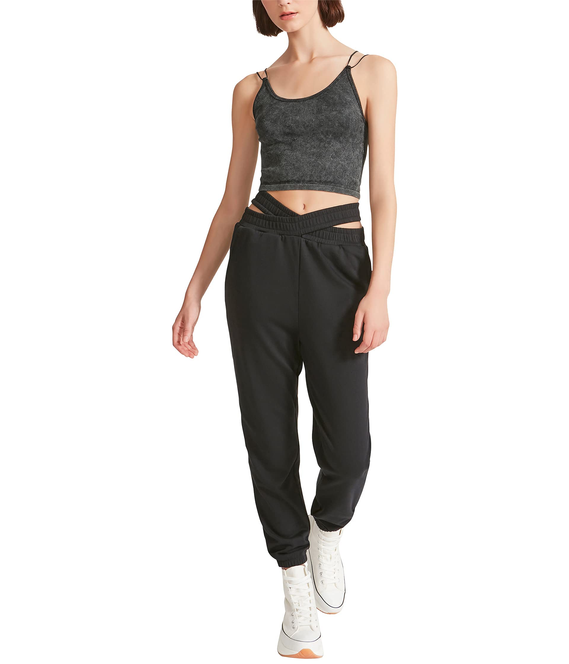 Jogging Madden Girl noir avec découpes taille XL - 2