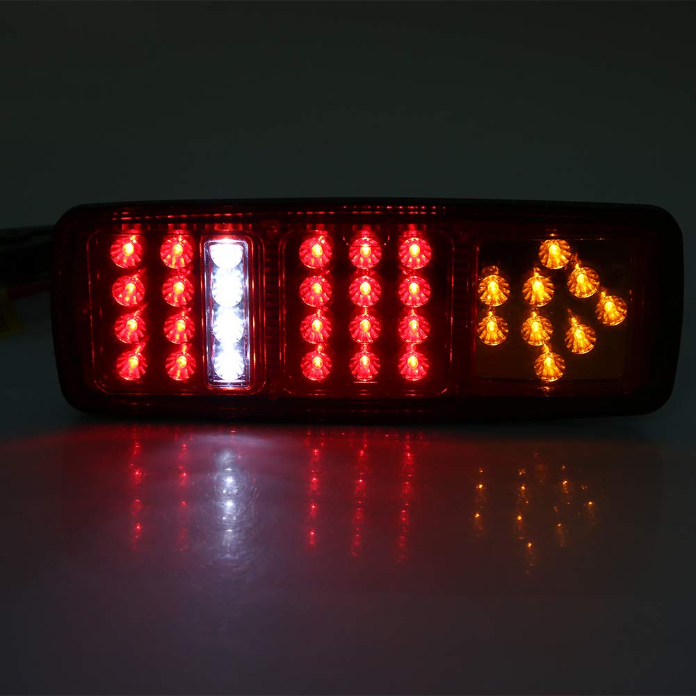 Fydun Fanali Posteriori Rimorchio, 1 Paio 12V Luci Rimorchio A Led Impermeabile Fanale Posteriore LED Luce di Retromarcia Ad Alta Luminosità per Rimorchi, Camion, Barche, Furgoni, Roulotte, RV