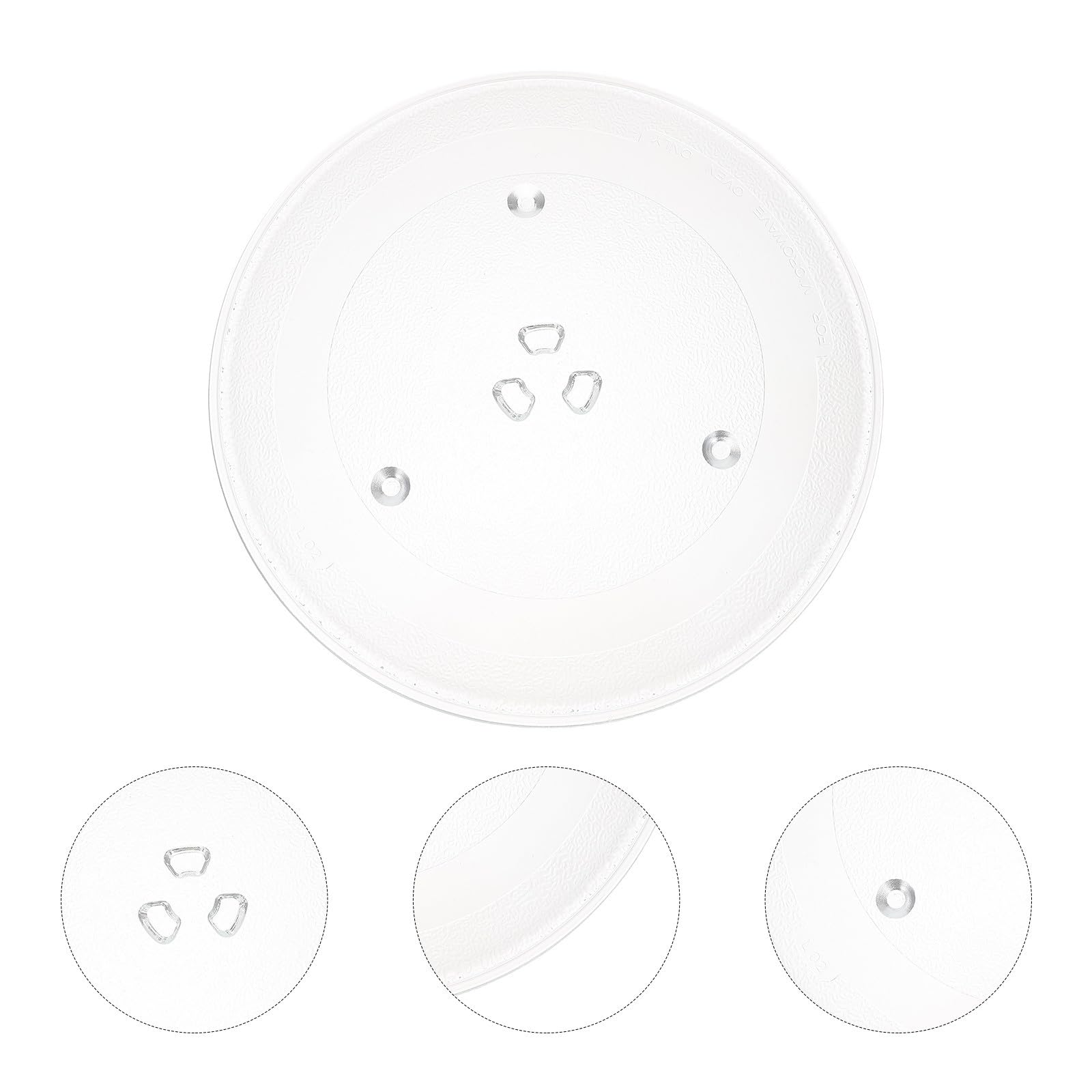 ULTECHNOVO Plato Giratorio de Vidrio Superficie Fácil de Limpiar y Suave para Microondas Adecuado para Cocinar en Horno y Uso en Cocina