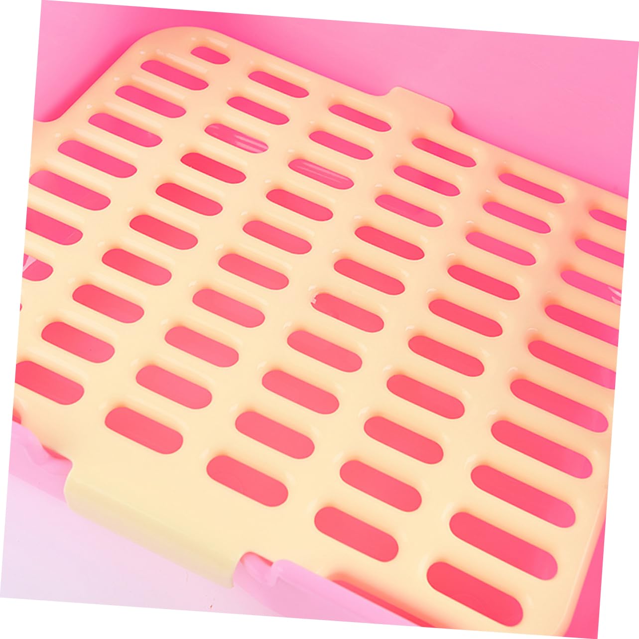 Happyyami Indoor Dog Pee Station Pet Potty Training Fence Tray Pad 29.5x21.5x15cm Easy Pet Potty System for Dogs Random Color