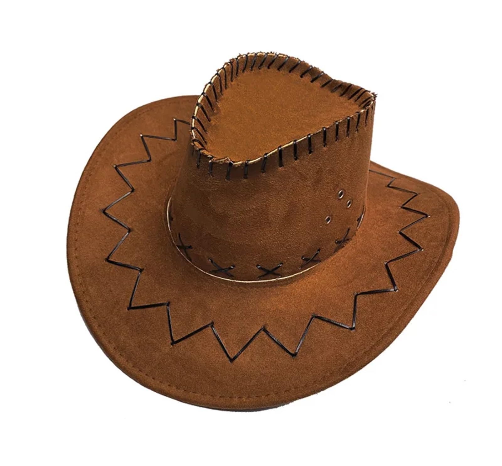 vrfvsdasAAS cowboy hat, For Men And Women Outdoor Use Large Brim Water Droplet Sunscreen Hat Western Cowboy(Coffee)