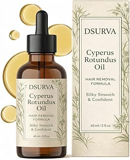 Cyperus Rotundus Natural Body Hair Reduction Oil, Slows Regrowth, Moisturising, Suitable for All Skin Types (120, Grams)