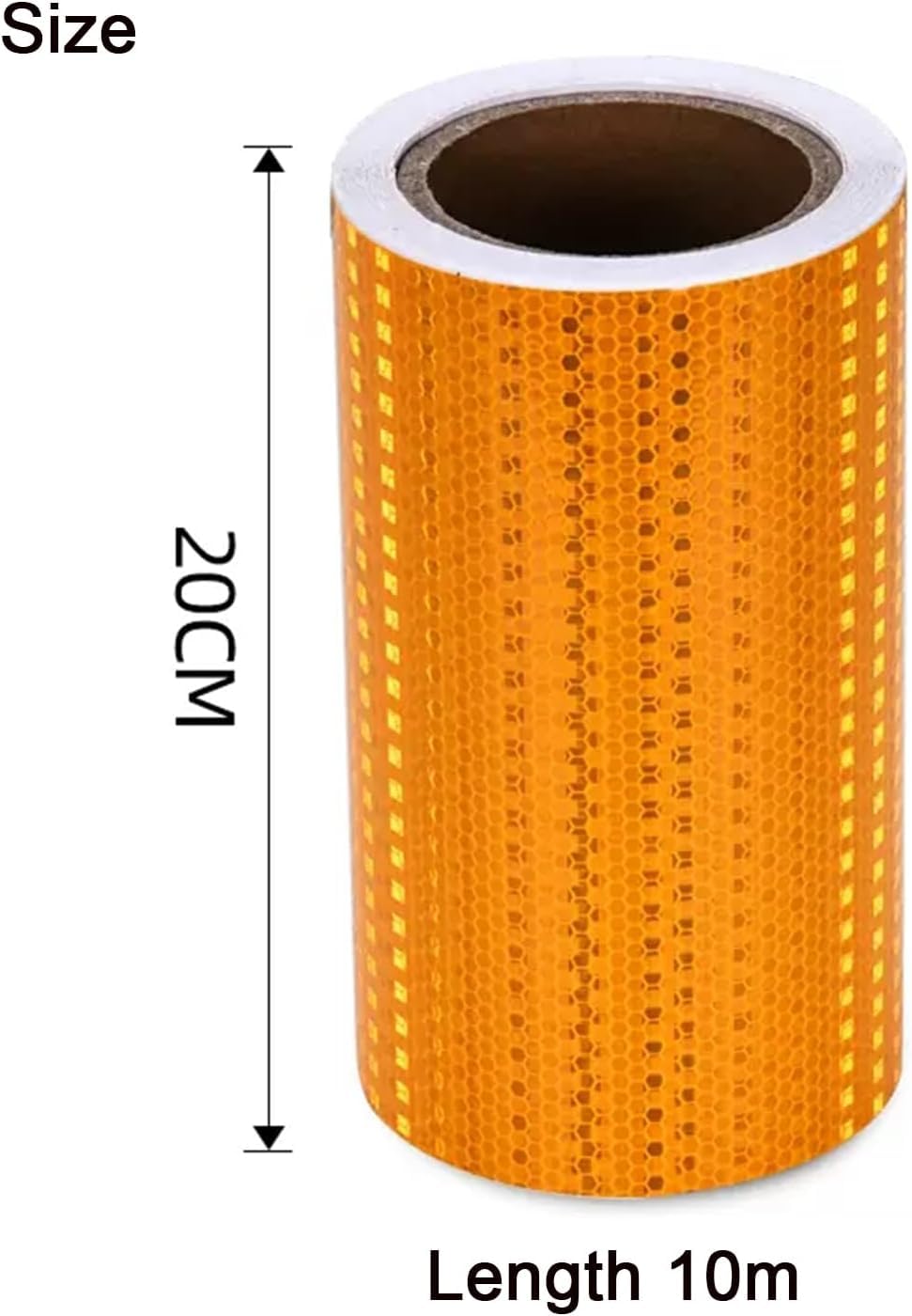 Taśma odblaskowa, ostrzegawcza o wysokiej widoczności, taśma klejąca do oznaczeń bezpieczeństwa w nocy, 20 cm x 10 m – idealna do bezpieczeństwa ruchu drogowego, budownictwa i użytku awaryjnego