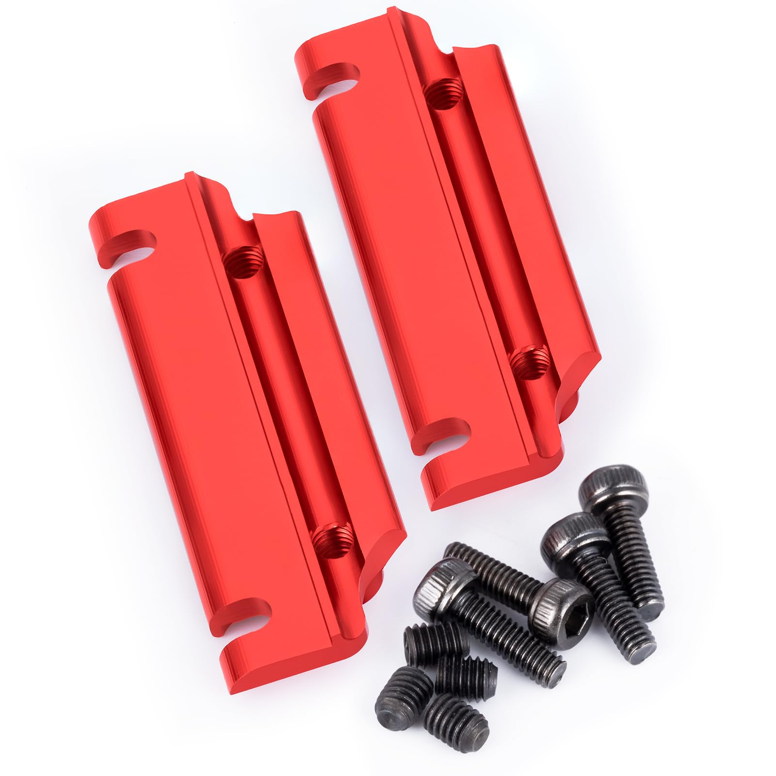 SWX 2Pcs Aluminum Center Sway Bar Mounts 1/8 Scale ARRMA 6S Alloy Roll Bar Retainer Compatible with 1:8 ARRMA Kraton 6S RC Car Upgrade Parts, Replace #AR310854 (Red)