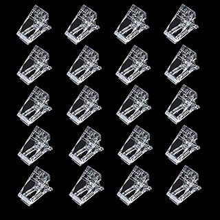 20PCS Nail Tips Clip Transparent Quick Building Nail Forms Nail Clips for Finger Nail Extension UV LED Builder Clamps Manicure Nail Art Tool