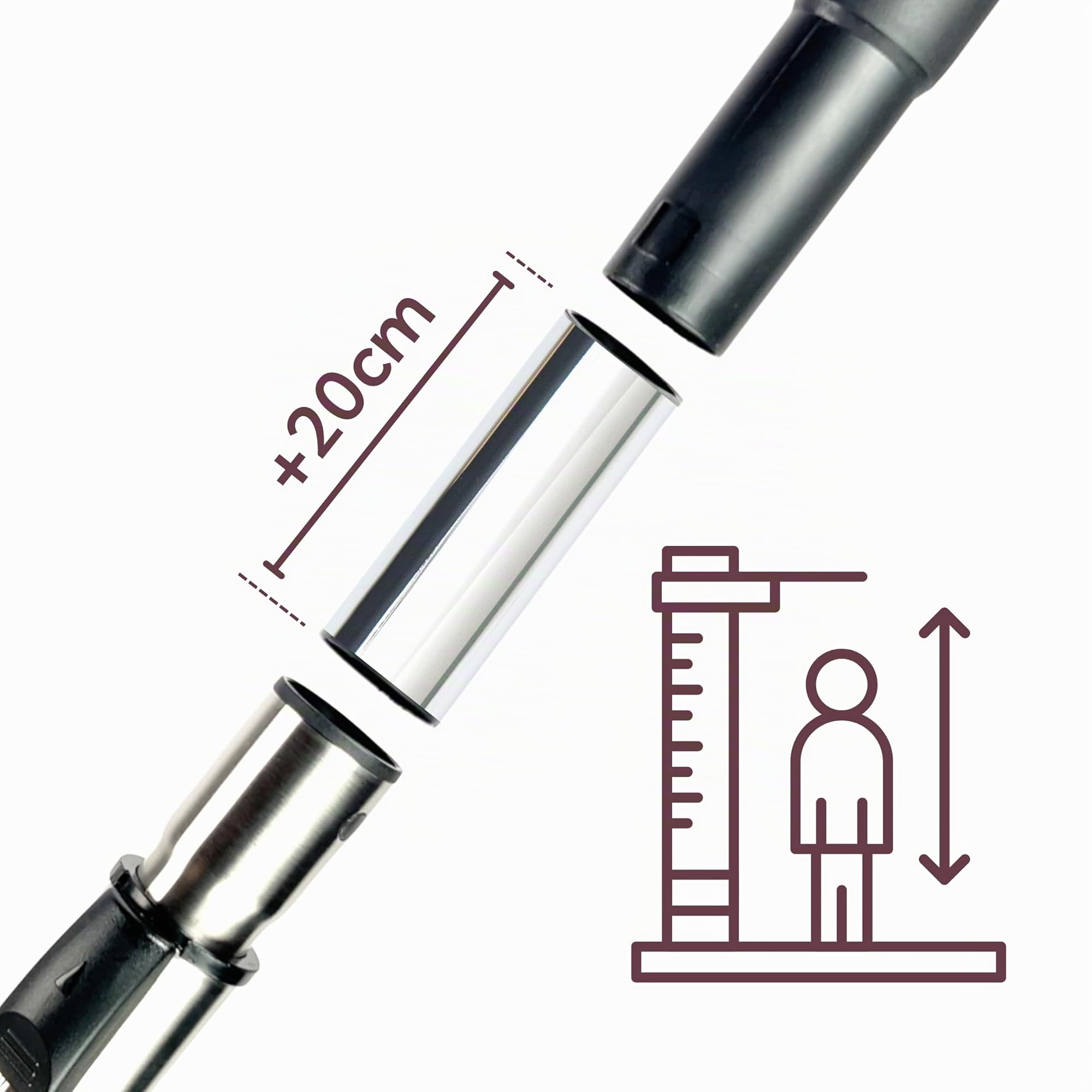 SAFE 'N CLEAN Tuyau d'aspirateur avec poignée compatible avec les modèles Rowenta Compact Power (RO3950, RO4825, RO4B23, RO3969EA), etc. Alternative au SS-7223035243