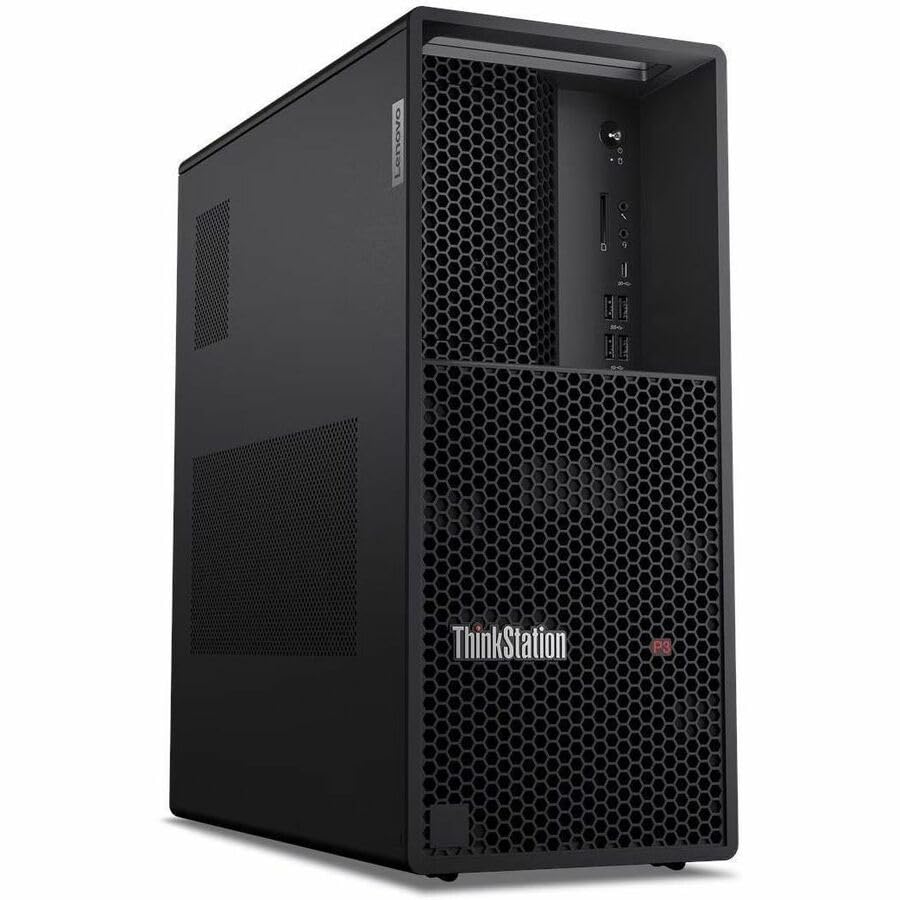 Image of Lenovo ThinkStation P3 Gen 2 30HT005YUS Workstation - 1 x Intel Core Ultra 9 285-64 GB - 1 TB SSD - Tower - Black