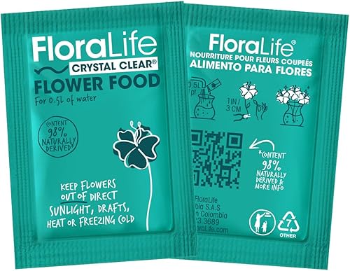Cut Flower Food floralife Crystal Clear 200 en polvo paquetes 2,2 lb