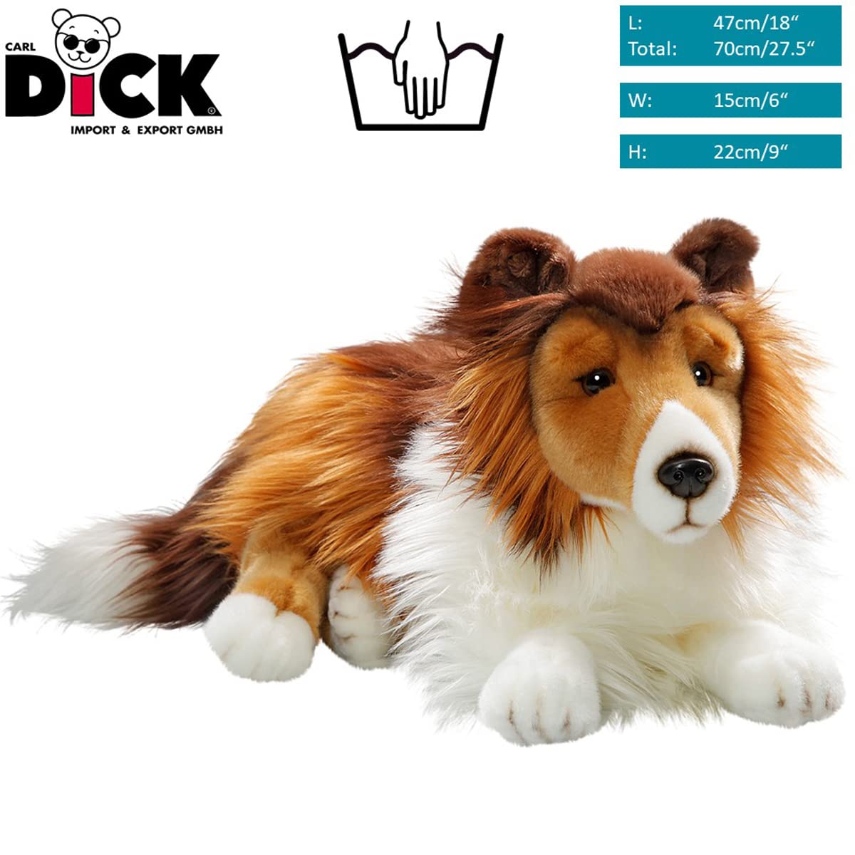 Amazon.co.jp: Carl Dick 横たわっているラフコリー、17インチ、44cm