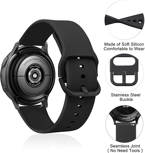 Miniatura 2 de Meliya Correa para Samsung Galaxy Watch 3 bandas 1.614 in mujeres hombres, 0.787 in suave TPU correa deportiva correa de repuesto para Galaxy Watch