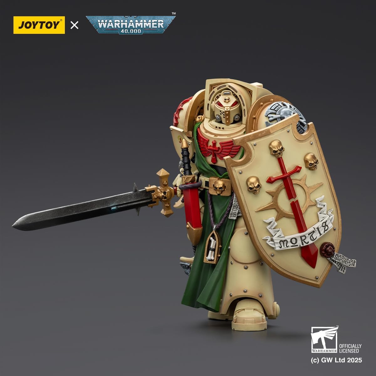JOYTOY Warhammer 40k 1/18 Action Figure Model Mecha Toys Dark Angels Deathwing Knight 3 with Power Sword and Storm Shield