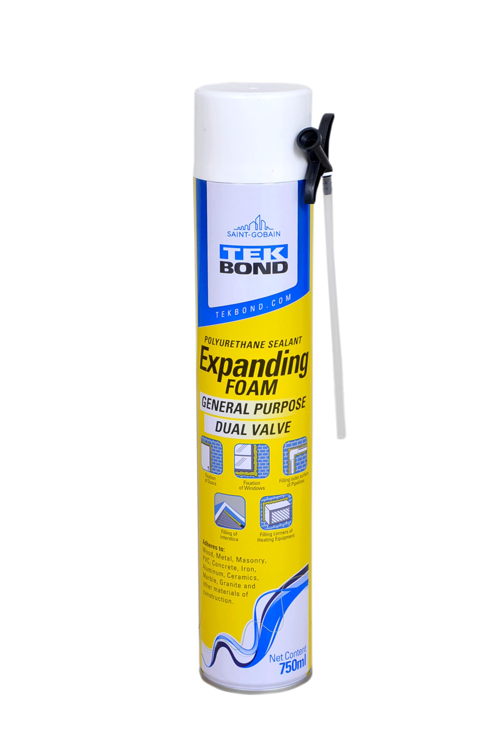 Haxo TekBond Multipurpose Expandable PU Foam Insulation Sealant Spray for Window, Tile, Door & AC Gap Filler Foam- 750 ML /900 GM (Pack of 1)-image-42