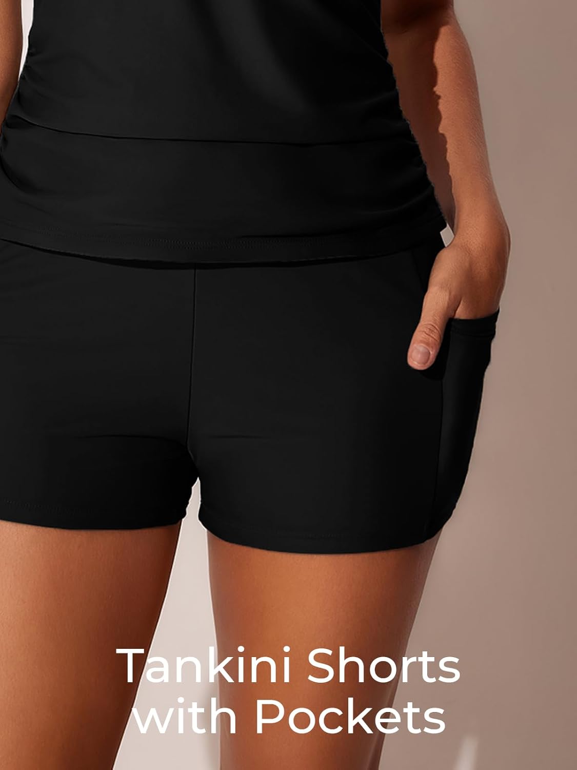 Summer Mae Womens Modest Tankini Swimsuits with Shorts 2025 Tummy Control Bathing Suits with Side Pockets Swimwear - Image 5