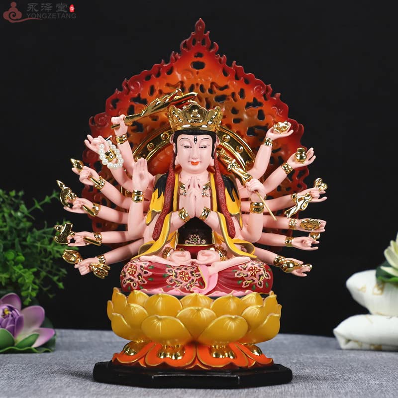 Amazon｜仏像 樹脂 観音像 観音菩薩 十八臂准提仏母造像准提仏母 風水