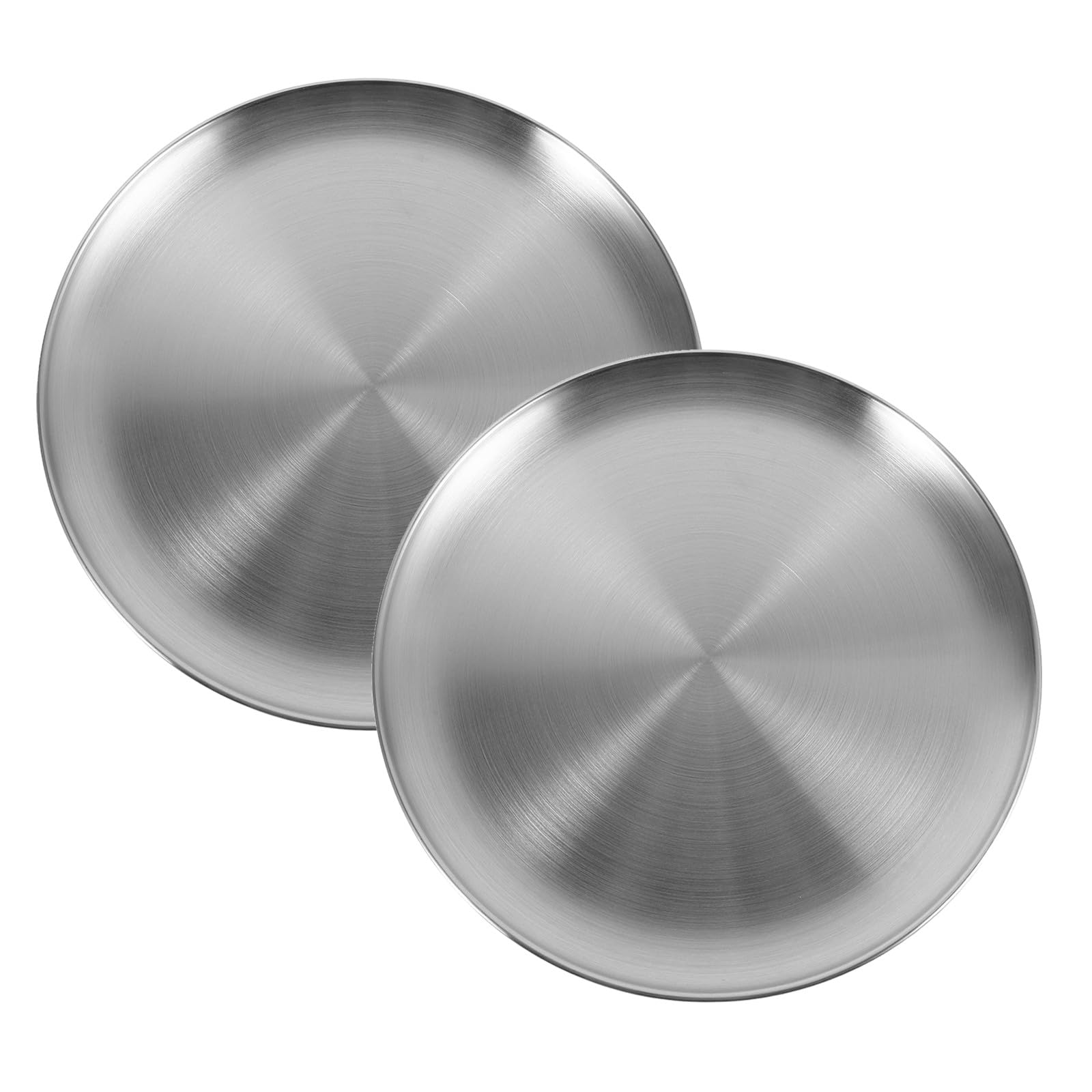 Gatuida 2 bandejas para pizza plateadas de 40 cm, aptas para horno y