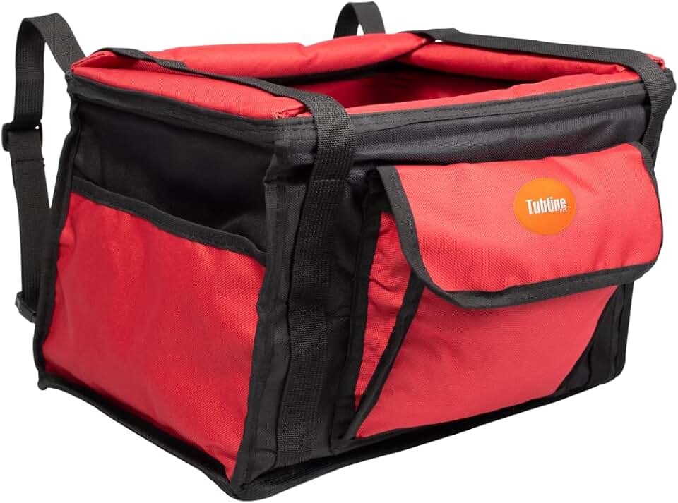 Assento Transbike Tubline para Cães, Vermelho Preto, Padrão