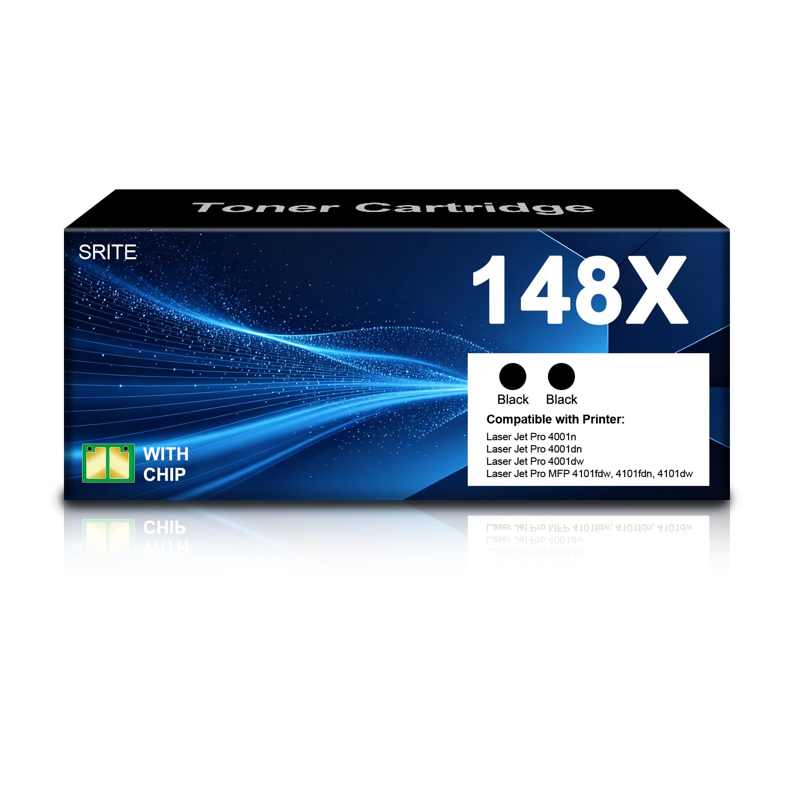 SRITE 148X W1480X Black Toner Cartridge Works with MFP 4101fdw 4001dn