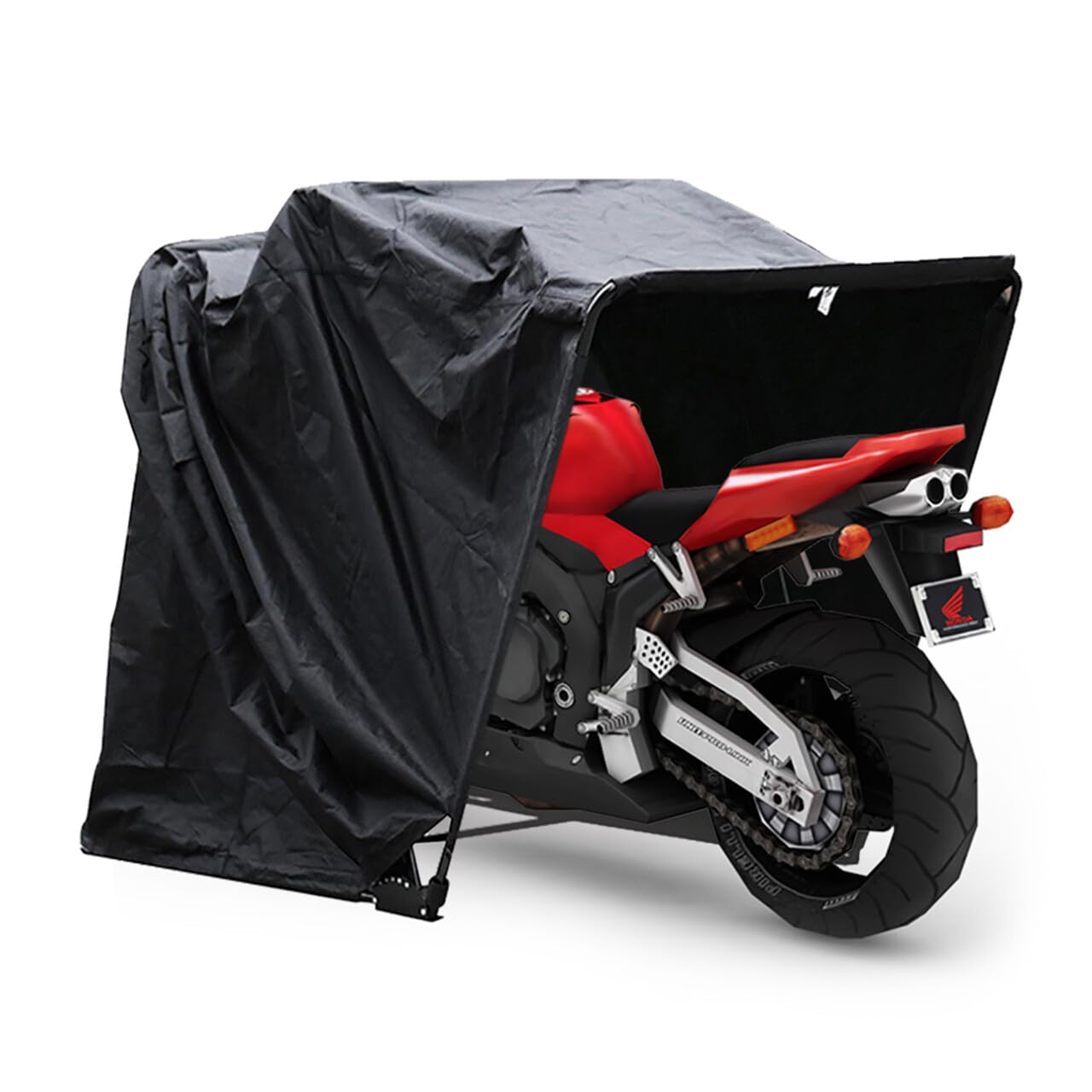 Garaje para motocicleta lona protectora motocicleta tienda plegable garaje plegable garaje tienda universal impermeable scooter ciclomotor tienda cubierta motocicleta lona protectora tela lona