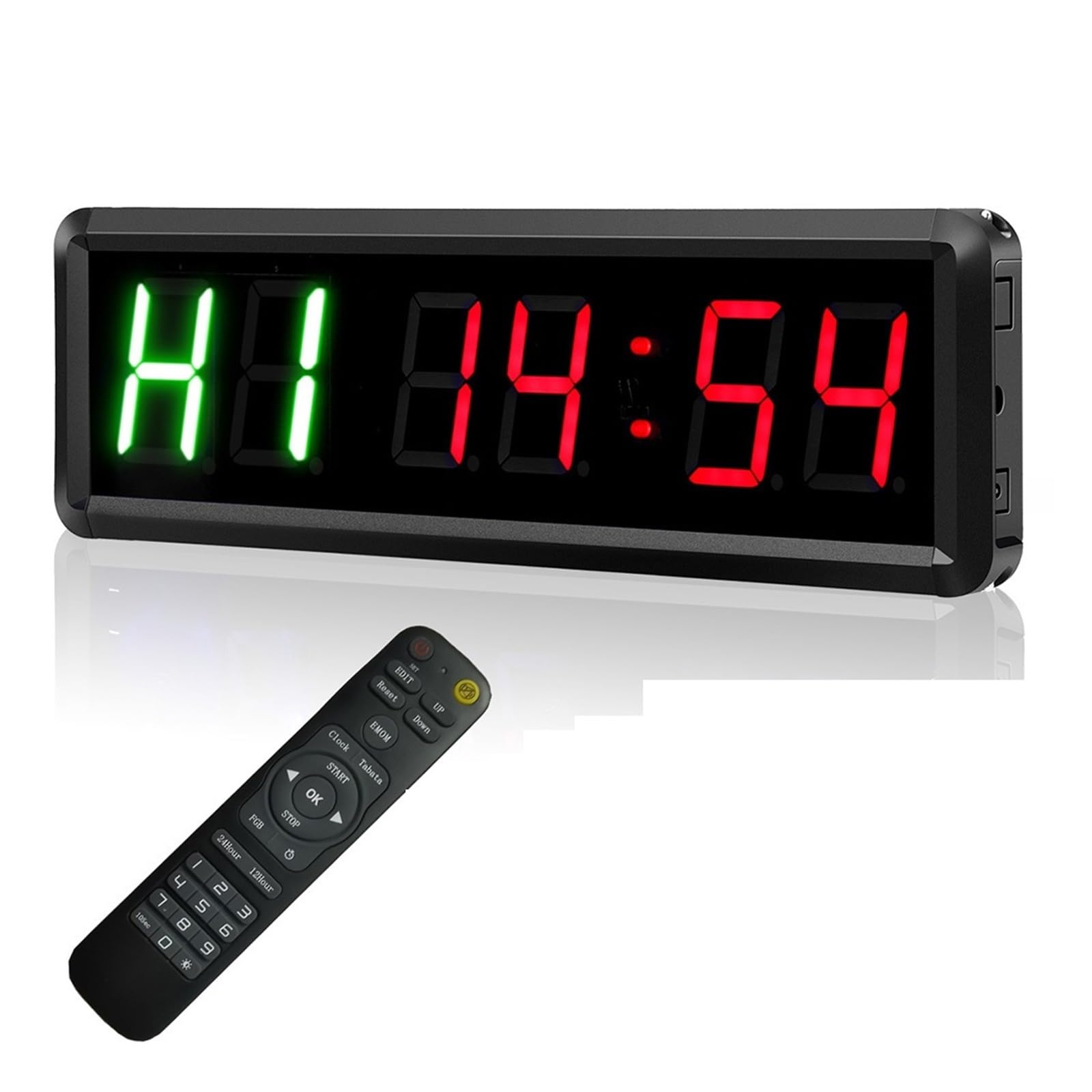 JVDDI LED Programmable Interval Timers, 1.5" High Character Gym Timer Count Up/Down Fitness Training Timer