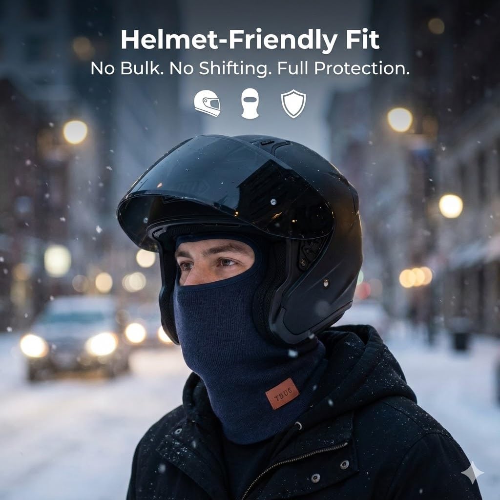 TBUS Men’s Knit Insulated Face Mask Beanie, Thermal Full Face Cover Ski Mask for Cold Weather for Women and Men - Image 3