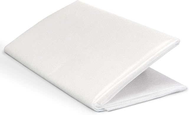 ZADAWERK® Flizelina do naprasowywania - 20+15 g/m² - jasny - biały - 90x100 cm - naprasowanka na polarze - naszywanie - patchwork - obszycie