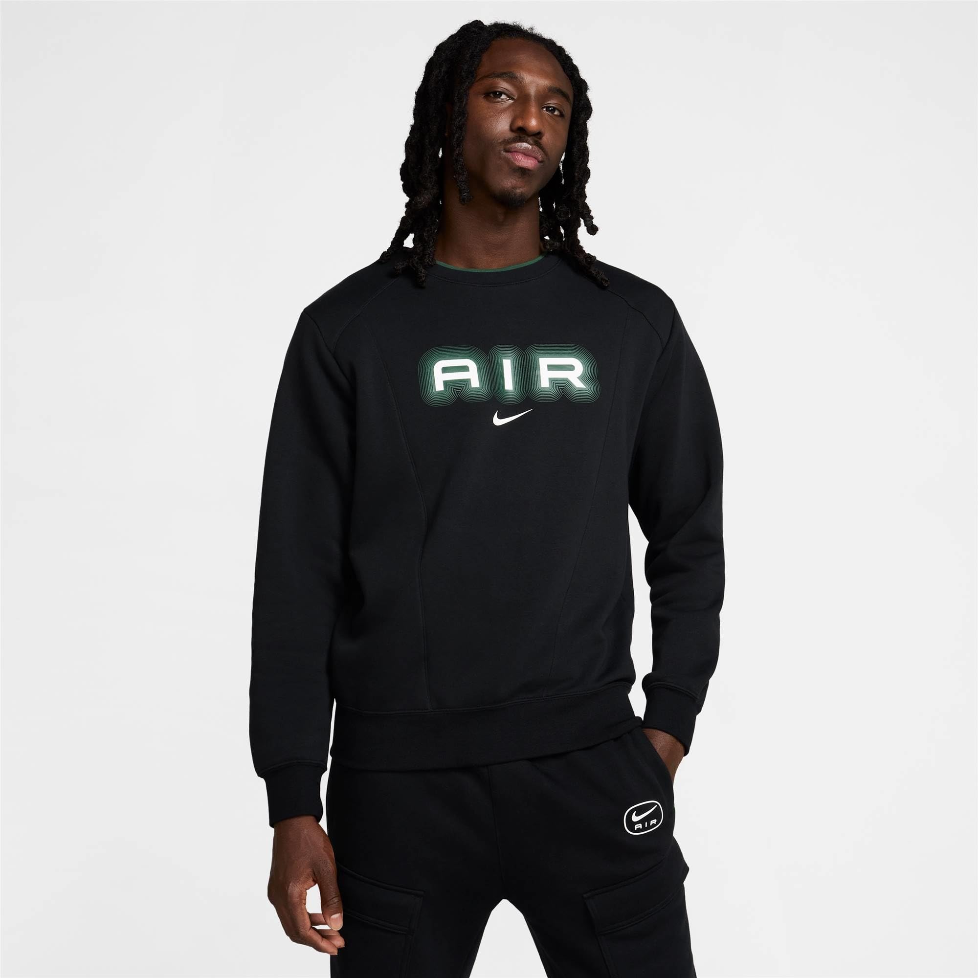 NIKE Air Sudadera de Forro Polar con Cuello Redondo para Hombre