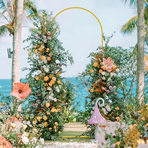 Image of 6FT Arch Backdrop Stand Gold Metal Wedding Arch Backdrop Stand | Metal Backdrop Arch Stand Balloon Arch for Wedding Ceremony Birthday Party Bridal Baby Shower Photo Booth Backgound Decor