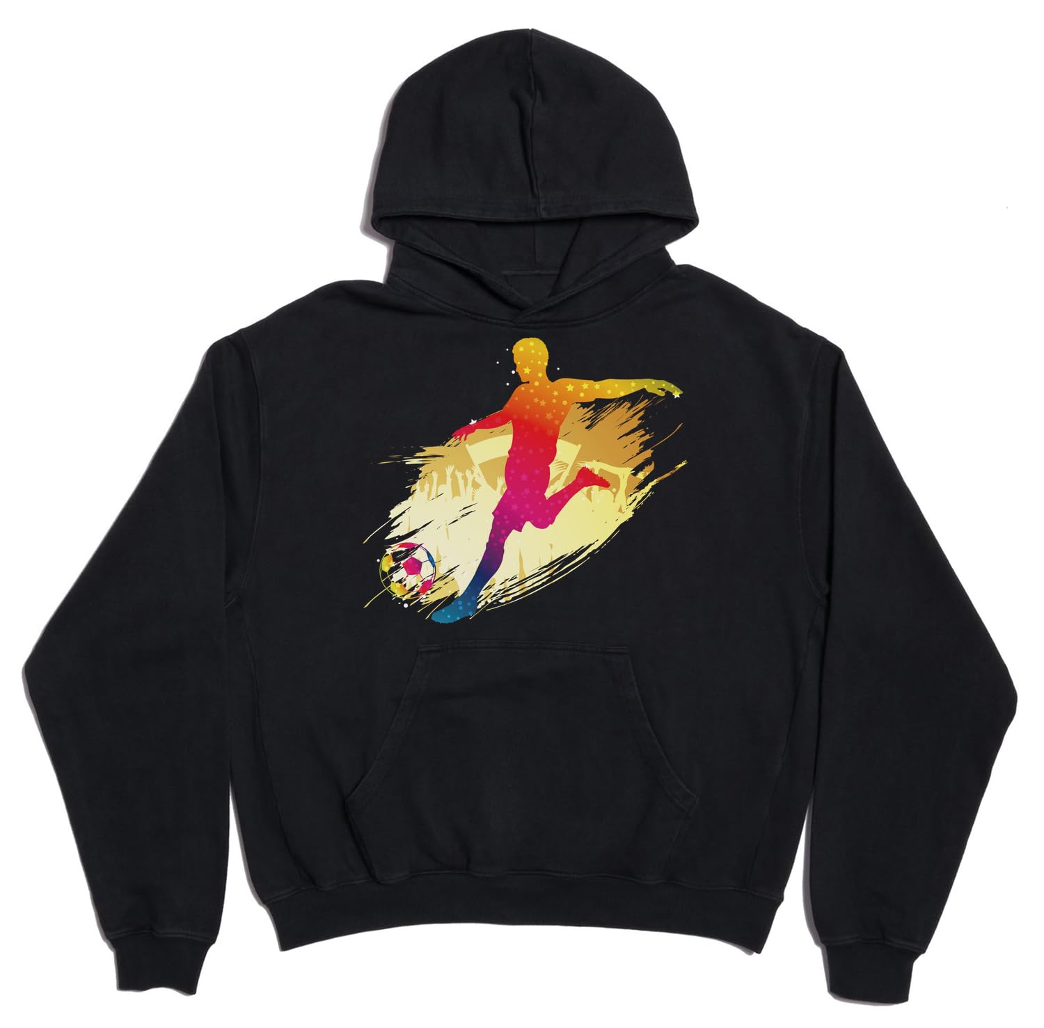 Felpa con cappuccio unisex oversize in misto cotone pesante per tifosi tifosi di calciatori tifosi sport art