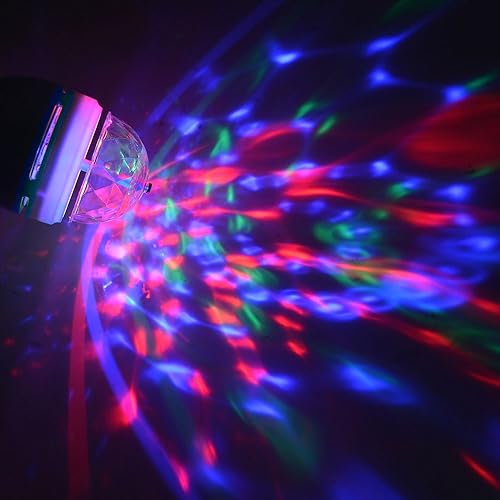 Miniatura 7 de YouOKLight Paquete de 3 bombillas LED estroboscópicas E26 a todo color, luz estroboscópica de cristal cambiante, para discoteca, fiesta de