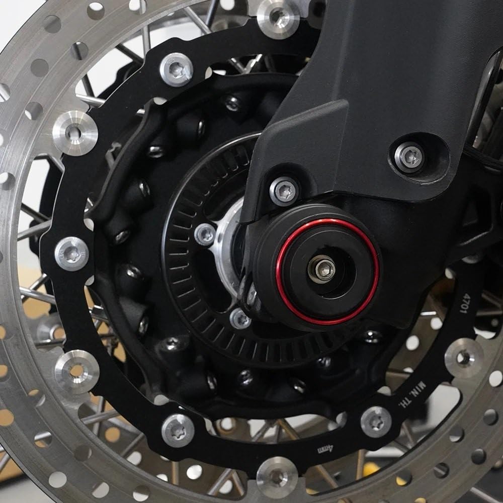 Adatto per Honda X ADV 750 XADV750 2019-2025 Accessorio Anteriore Ruota Posteriore Forcella Paratelaio Protezione Assale soffietto forcella(Front and Rear-Black)