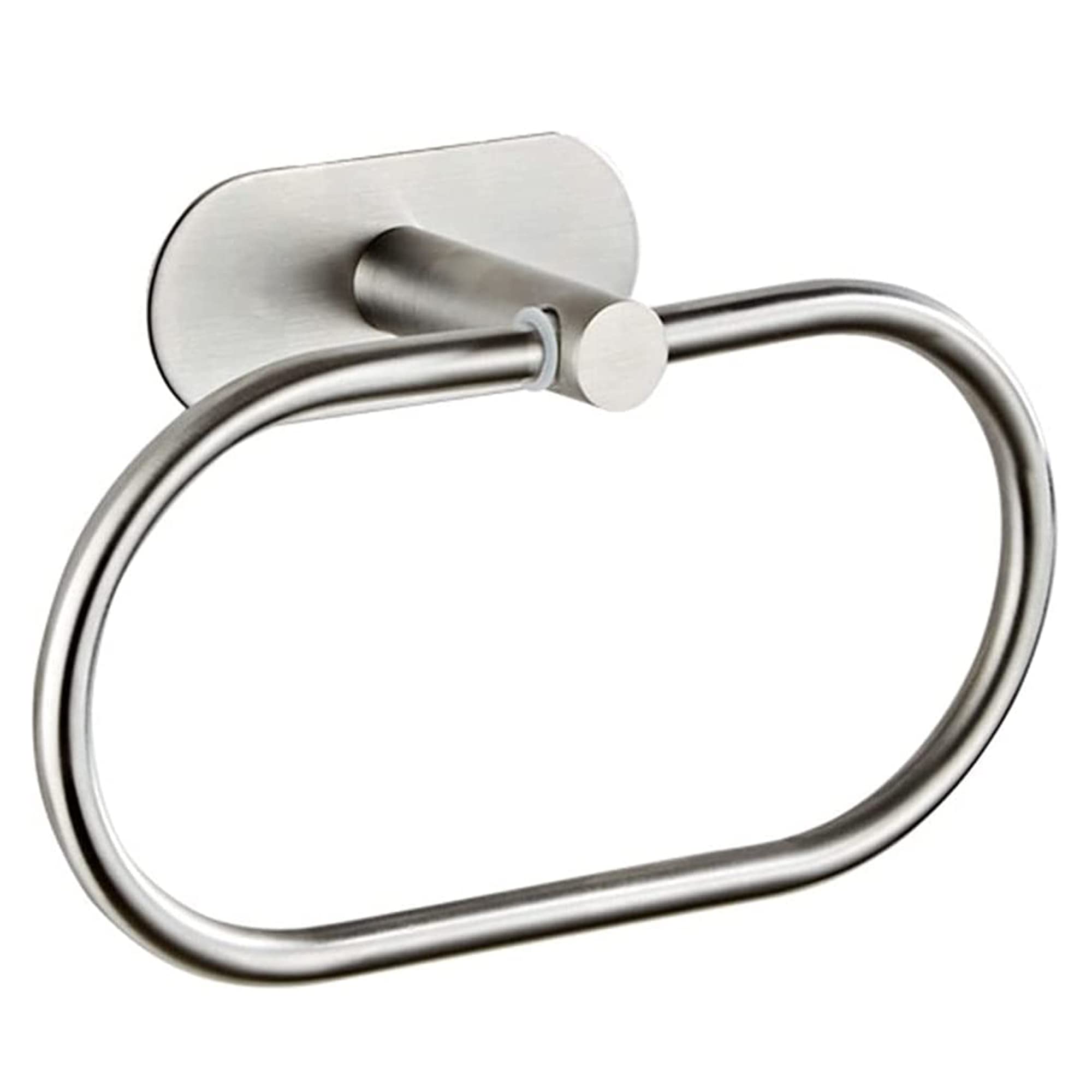 JXINLODGEG Towel Holder，Self Adhesive Towel Ring for Bathroom, SUS 304 Stainless Steel Hand Towel Rail Rack Wall Mounted Towel Hanger for Bathroom Organizer, Kitchen