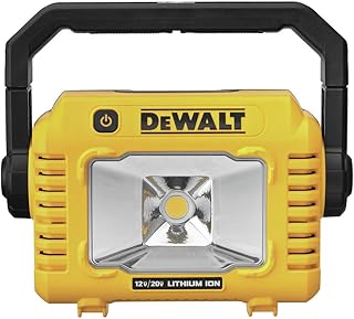 DEWALT 12V/20V MAX LED Work Light, Compact with 360 Degree Rotating Handle, 2000 Lumens of Brightness, Cordless, Bare Tool