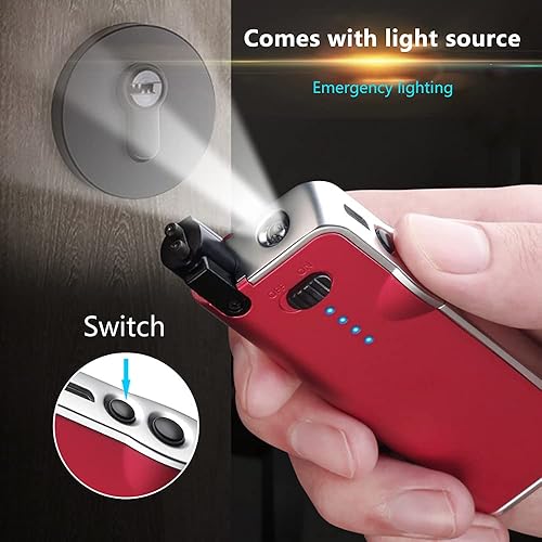 Miniatura 4 de YOZWOO Encendedor electrónico de velas recargable USB, encendedor de arco de plasma, encendedor largo sin butano, encendedor sin llama con indicador