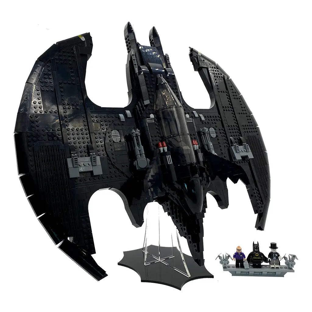 Brickcessories Display Stand Compatible with 76161 - 1989 Batwing - Acrylic Display Stand - Set Not Included